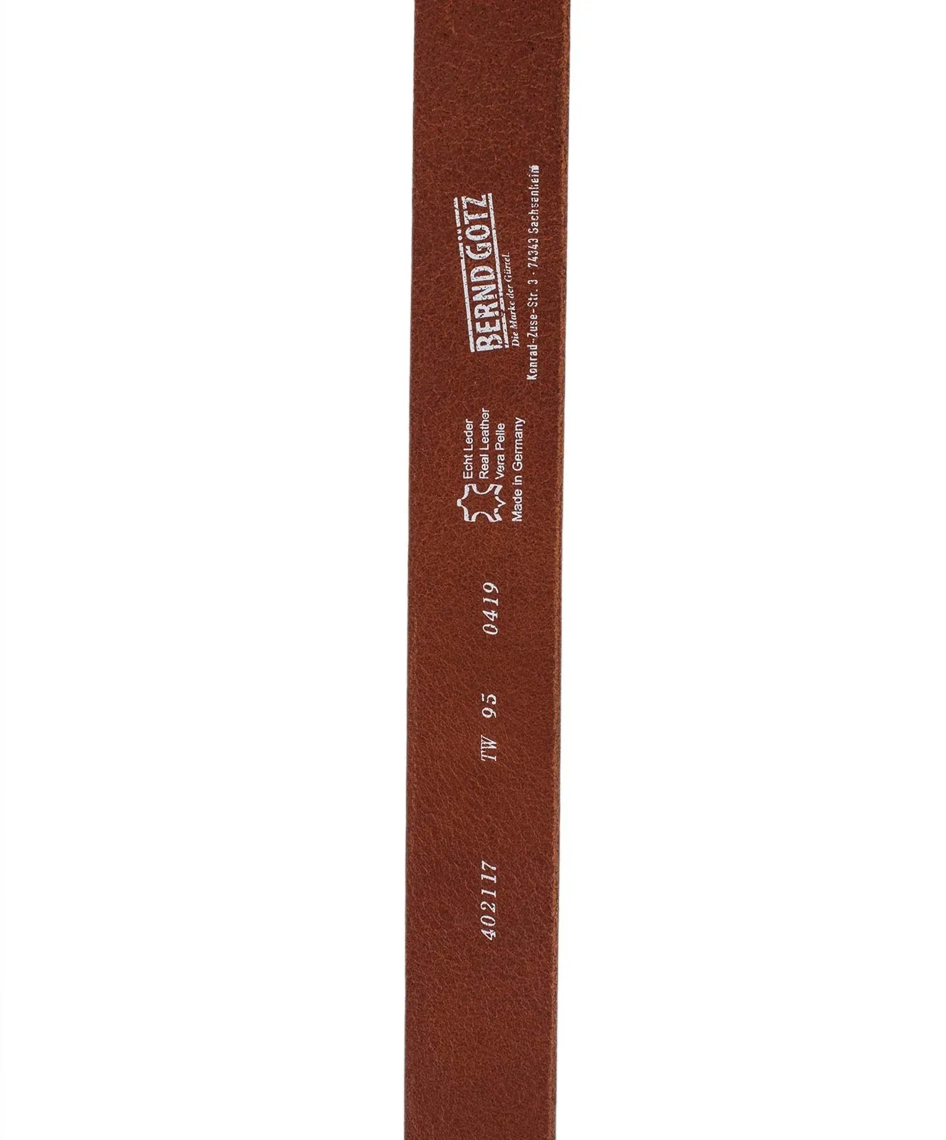 Herren Gürtel 4cm Walkledergürtel von Bernd Götz in Cognac