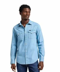 LEE Jeanshemd im Western Style in hellblau