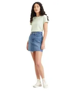 Levis Jeansrock High Waisted Deconstructed Skirt im Used Look