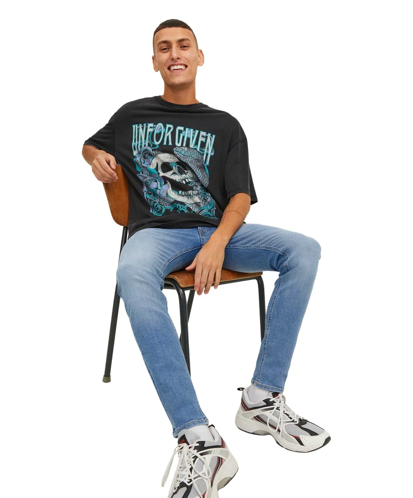 Herren Jeans Liam von Jack & Jones in Blue Denim