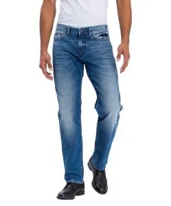 Cross Jeans Antonio in Mittelblau mit Relaxed Fit